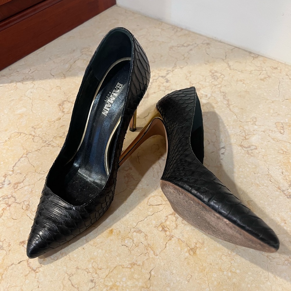 Balmain Metallic Gold Python Pump. Was Only Relea… - image 2